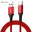 Picture of AMORUS 2A Aluminium Alloy Nylon Braided Type-C Charging Data Cable - Red